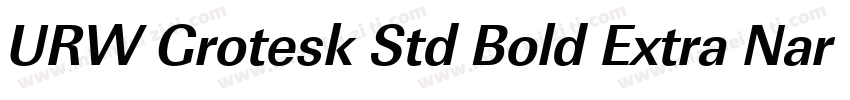URW Grotesk Std Bold Extra Narrow字体转换